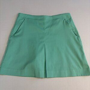Tail Womens Green Skort Size 6 Woven Fabric With Pockets & Back Zipper Closure